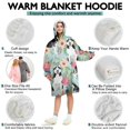 thumbnail image 5 of Wearable Oversized Blanket,Husky and Pioneer Flower Wearable Blanket Hoodie for Adults,Cozy Hooded Blankets with Super Pockets,Super Warm Fuzzy Pullover for Women & Men, 5 of 6