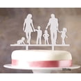 thumbnail image 1 of Personalized Family Cake Topper Custom Silhouette Wedding Cake Topper Cake Decorations Option Available 6-7 Inches Wide, 1 of 1