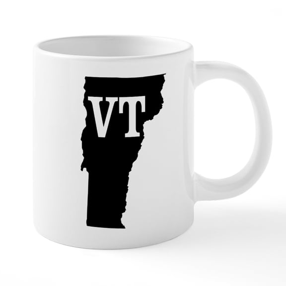 CafePress - Vermont Initials - 20 Oz White Ceramic Mega Mug