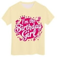 thumbnail image 3 of Kiijoy Toddler Girls Birthday T-Shirt Letter Print Short Sleeve T Shirt Tee, Sizes 3-4, 3 of 3