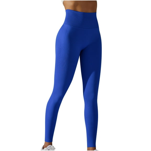 Women's Yoga Leggings - High Waist Premium Soft Solid Stretch High Waist Athletic Legging Pants Tummy Control Seamless Compression Gym Workout Tights,Plus Size Capri Leggings