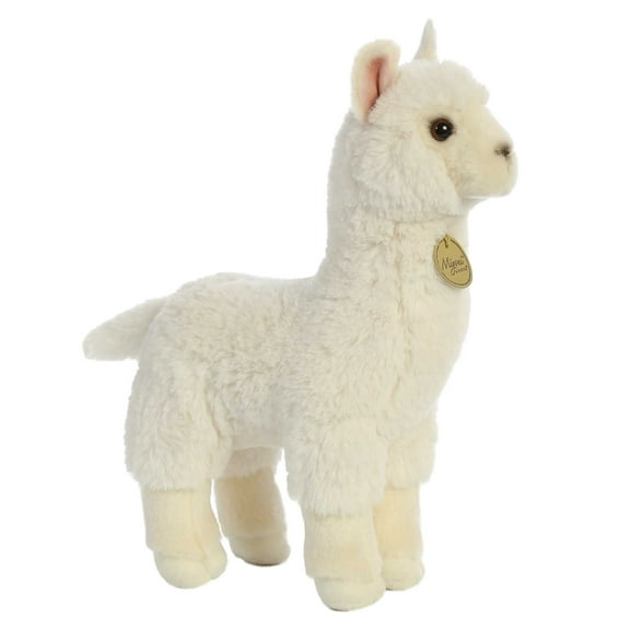 Aurora - Medium White Miyoni - 11.5" Alpaca - Realistic Stuffed Animal