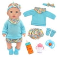 thumbnail image 2 of 8 Pcs Baby Doll Clothes and Accessories for 14-18 inch Dolls, Doll Feeding and Caring Playset, Magic Babys Feeding Bottle (Dolls Not Included), 2 of 9