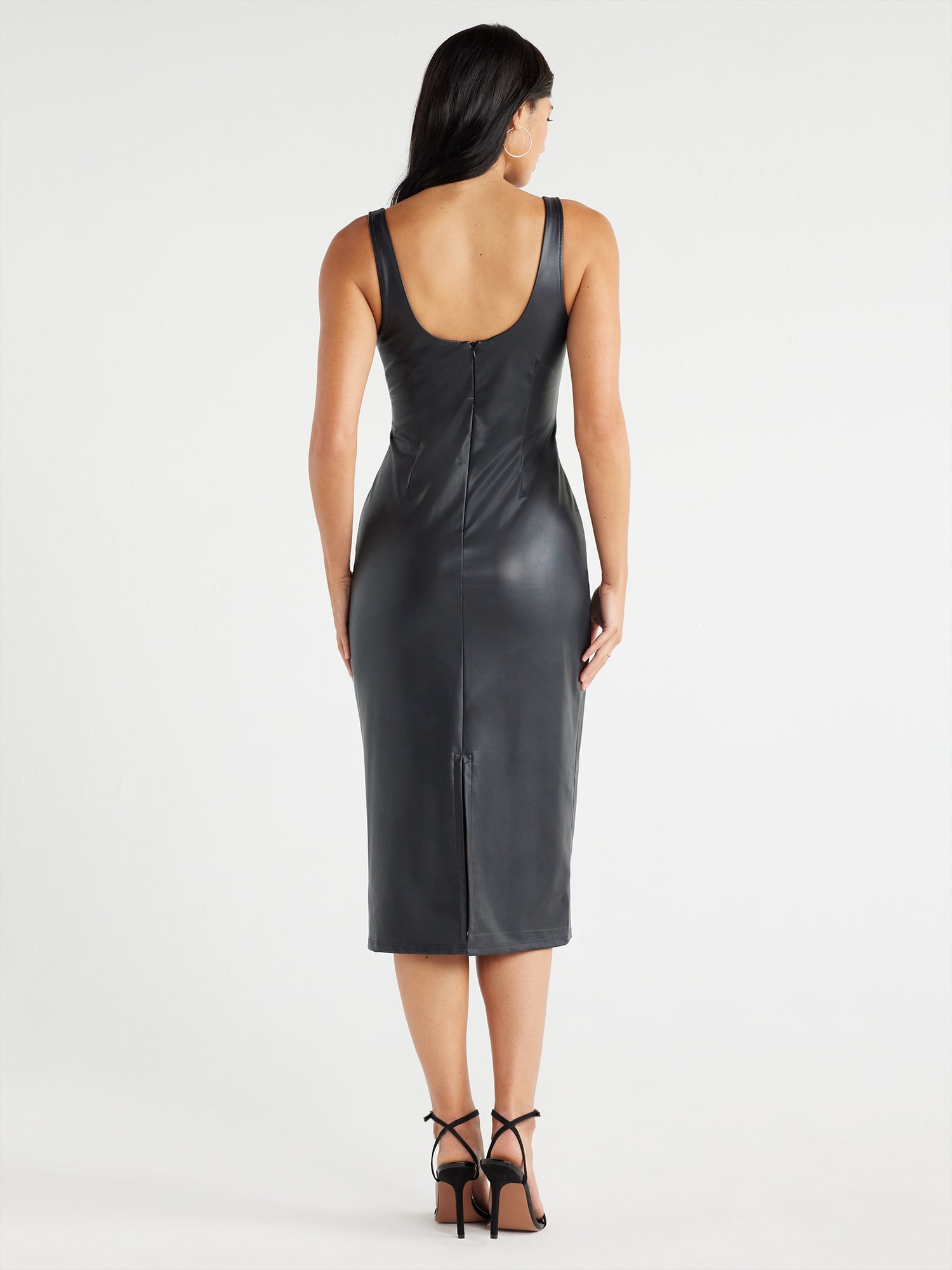 Sofia Jeans Women's and Women's Plus Size Faux Leather Dress