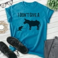 thumbnail image 2 of I Don't Give A Rat's T-shirt, Unisex Women's Men's Shirt, Rat Donkey Clever Witty Saying Pun, Heather Blue, Large, 2 of 6