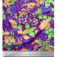 thumbnail image 1 of Soimoi Poly Georgette Fabric Leaves & Floral Artistic Fabric Prints by Yard 52 Inch Wide, 1 of 3