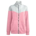 thumbnail image 5 of HAPIMO Hoodie Zipper Sweatshirts for Women Casual Color Block Turtleneck Drawstring Coat Top Outdoor Clothes Jacket Outerwear Pink M, 5 of 6