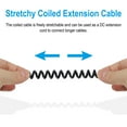 thumbnail image 5 of Uxcell 5Ft 5.5mm x 2.1mm Male to Female DC Power Cable, Right Angle Wire Adapter Coiled Extension Cable Cord, 5 of 5