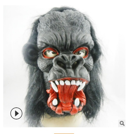 1Pcs Realistic Orangutan Latex Masks Full Face Animal Monkey Mask Scary  Mask Halloween Party Cosplay Prop Masquerade Fancy Dress