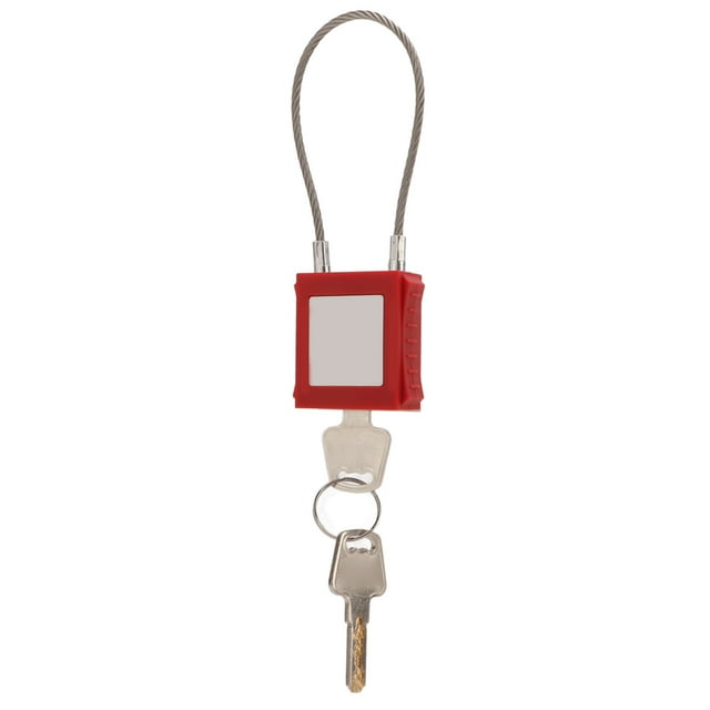 Serrures de Câble de Verrouillage, Cadenas de Sécurité avec Clé, Cadenas de Sécurité en Acier de 85mm avec 2 Clés Robustes