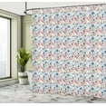 thumbnail image 4 of Ambesonne Kawaii Shower Curtain, Egg Bacon Coffee and Hearts, 69"Wx84"L, Dark Salmon Blue and Mustard, 4 of 4