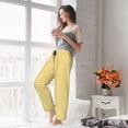 thumbnail image 5 of Fuzoiu Yellow Gingham Print Women's Pajama Pants,Lounge Pants with Drawstring and Pockets, Casual Pjs Sleep Bottoms, Women's Sleep Pants-Medium, 5 of 6