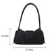 thumbnail image 2 of Bolso bandolera de hombro con textura de moda informal de PU de color sólido nuevo para debajo del brazo negro, 2 of 5