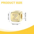 thumbnail image 2 of Rhinestone Letters Cube Beads, 26 Letters Dice Charm A-Z European Square Charm Alphabet Z Initial Dice Bead for Pendant DIY, 2 of 6