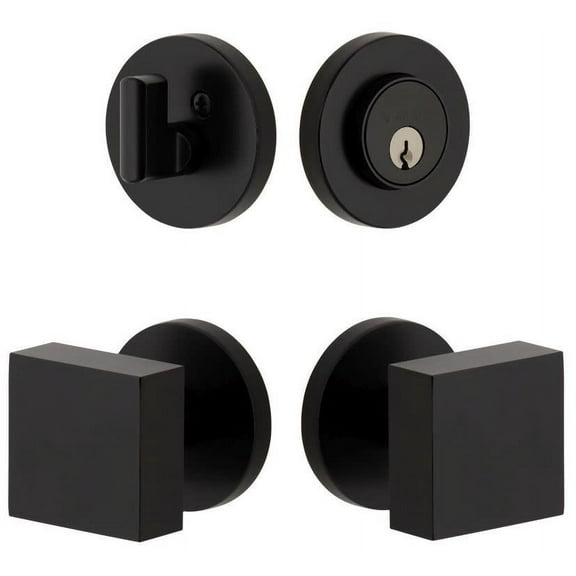 Viaggio Cloqad_Combo_238 Circolo Solid Brass Single Cylinder Keyed Entry Door Knob Set And