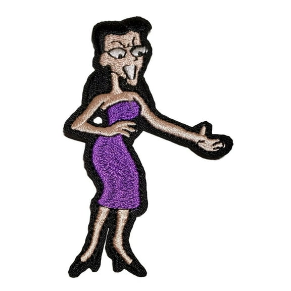 Rocky & Bullwinkle Natasha Character 3.25 Inches Tall Embroidered Iron On Patch