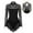 Black, variant on iEFiEL Womens Turtle Neck Long Sleeve Figure Skating Ballet Dance Leotard Dress Costume