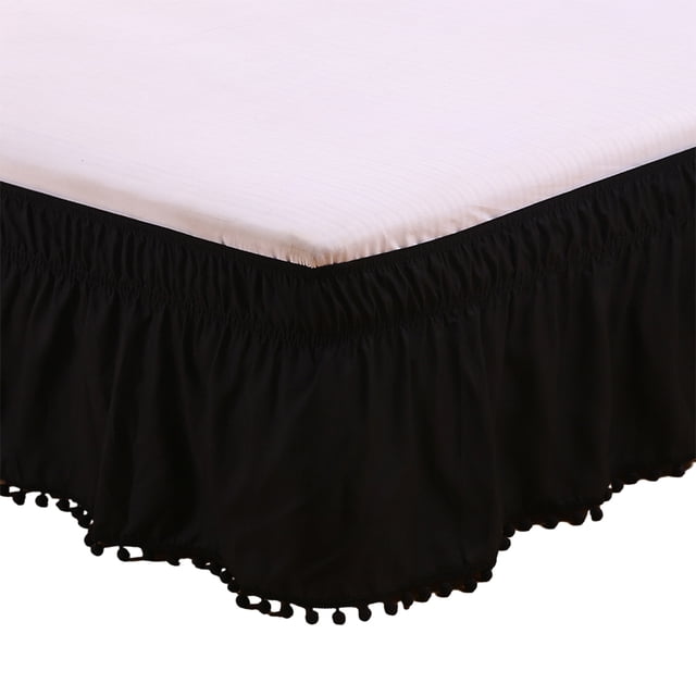 Naiovety Transforme la cama en un elegante punto focal Elegante de cama fácil de limpiar Juegos de cama Negro Rey de EE. UU. 78 x 80 pulgadas