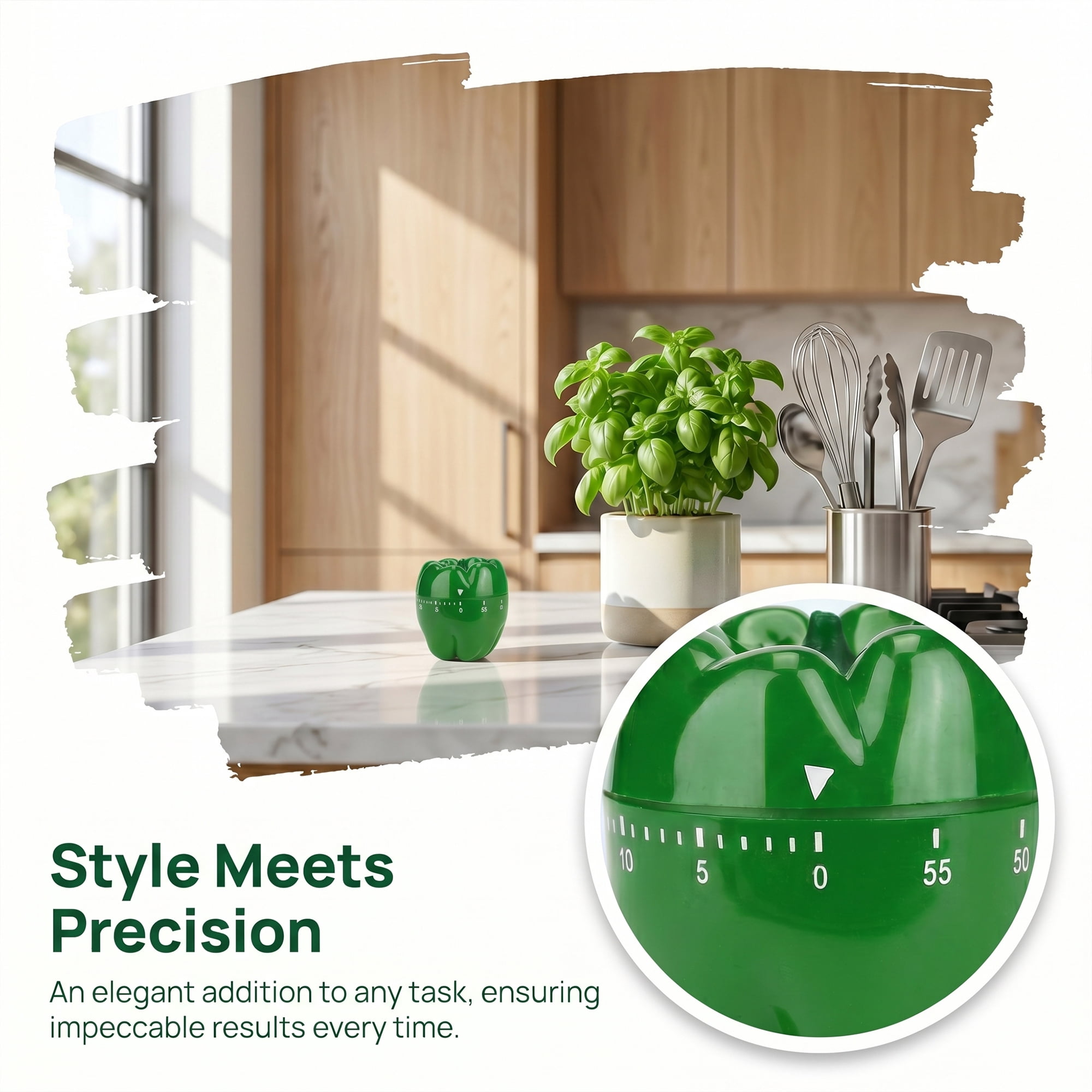 Unique Bargains 60 Minute Kitchen Digital Visual Timer for Students Green