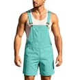 thumbnail image 2 of EliteGoogv Mens Overalls Summer Outdoor Solid Color Loose Fit Adjustable Straps Jumpsuit For Men Casual Lightweight Daily Wear Pants Mint Green 4XL, 2 of 8
