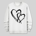 thumbnail image 5 of WREESH Oversized Sweatshirt for Men Crewneck Sweatshirts Loose Casual Heart Graphic Pullover Tops Spring Valentine's Shirt White, 5 of 6