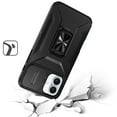 thumbnail image 3 of TJS for iPhone 16 Phone Case, Impact Resistant Slide Camera Cover Shockproof TPU+PC Lens Protection Metal Ring Magnetic Support Kickstand Cover (Black), 3 of 3