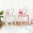 thumbnail image 5 of Yeshouse Kids Vanity Set with Touch Lighted Mirror, Pretend Play Girls Vanity Table and Chair Set with Mirror, Stool, and Wood Makeup Playset, 5 of 5