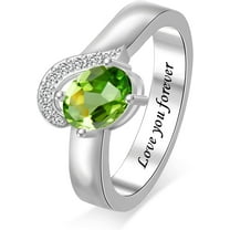 YUPPOLKR Personalized Mothers Ring with 1-9 Birthstones Sterling Silver Engraved Size 5-12 Mother’s Daughter Grandma Ring Customized Anniversary Promise Rings for Grandma Women Wife