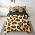 thumbnail image 2 of Manfei Cheetah Print 7-Piece Twin Bedding Sets,Brown Black Bedding Comforter Set,Leopard Pattern Sheet Sets For Teens,Super Cozy Room Decor Reversible, 2 of 8