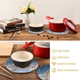 thumbnail image 6 of GZHJMY Christmas Cottage Heat Resistant Trivets Potholders 2PCS, Round Cotton Weave Handmade Pot Holder, Non-Slip Hot Mats Kitchen Dining Plate Mat for Kitchen Pans Bowl Teapot, 6 of 7