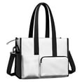 thumbnail image 2 of Teacher Tote Bag,Paw Print Teacher Utility Tote Bag,Large Work Tote Bags for Women with Multiple Pockets,Top Zipper Closure,13.8x10.6x6.7 Inch, 2 of 5