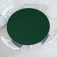 thumbnail image 3 of Ambesonne Fleur De Lis Fitted Round Tablecloth, Royal Floral Forms, 36"- 40" Diameter, Hunter and Sage Green, 3 of 5