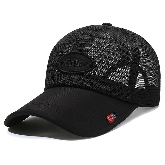 Men Ladies Embroidered Letters Baseball Cap Mesh Breathable Cap Sunscreen Sunshade Mesh Hat