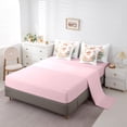 thumbnail image 5 of jejeloiu Cute Elf Princess 7pcs Bedding Comforter Set,Pink Girl Queen Bedding Sets,Chic Wreath Queen Sheet Sets For Kids,Luxury Bedroom Decor Reversible, 5 of 8