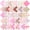 Pink, variant on 150Pcs 5" x 5" Cotton Fabric Bundle Squares, Squares Sheets Patchwork, Precut Quilt Squares,DIY Sewing Quarters Bundle, Quilting Fabric Bundles