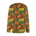 thumbnail image 6 of Halloween Cardigan for Women Funny Halloween Pumpkin Womens Cardigan Sweaters Knit Button Down Cropped Long Sleeve Fall Trendy Comfy Cardigan Outwear Yellow 4XL, 6 of 7