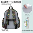 thumbnail image 5 of Gaming Pattern Backpack for School,Schoolbag with Adjustable Shoulder Straps & Padded Back,13.4"x11"x4.7", 5 of 6