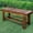 Carbonized, variant on Outdoor Garden Bench, 2-Person Wood Patio Bench Weatherproof Outdoor Backless Bench, Anti-Corrosion and Anti-Rust Garden Benches for Garden Lawn Porch Park Backyard