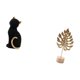 thumbnail image 5 of Figura de escritorio, estatua de gato, escultura de hoja, decoración de metal, adorno creativo, figura de resina, diseño moderno, adecuada para oficin, 5 of 8