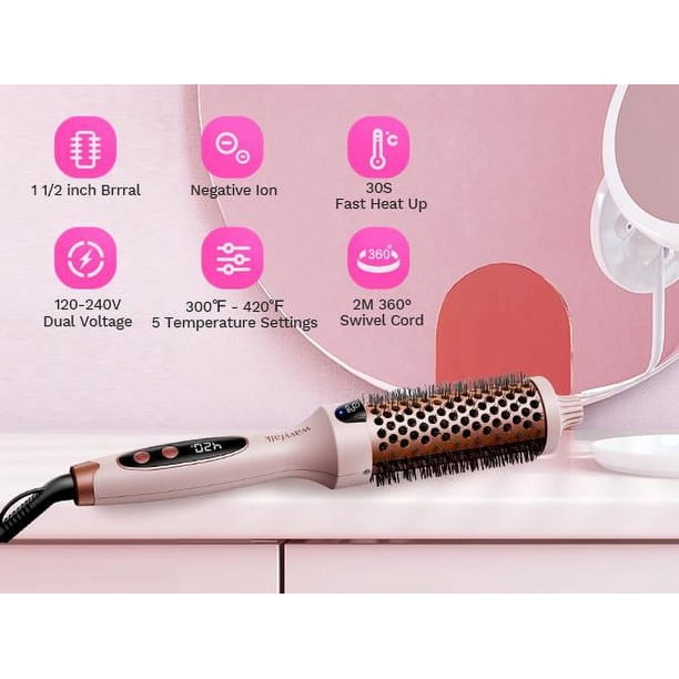 Wavytalk Negative Ion Single Thermal brush 1.5 Inch - Walmart