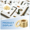 thumbnail image 3 of Uxcell Brass Flat Washer, 1/2" OD x 1/4" ID x 1.5mm Fenders Washers Assortment M6 Washer for Bolts,38 Pack, 3 of 6