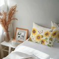 thumbnail image 6 of Retro Sunflowers Lumbar Pillow Covers 20x12 Inch Set of 2, Rustic Floral Butterflies Spring Summer Waterproof Outdoor Pillow Covers, Decorative Cushion Pillowcases for Couch, Sofa, Bed, Garden, Patio, 6 of 9