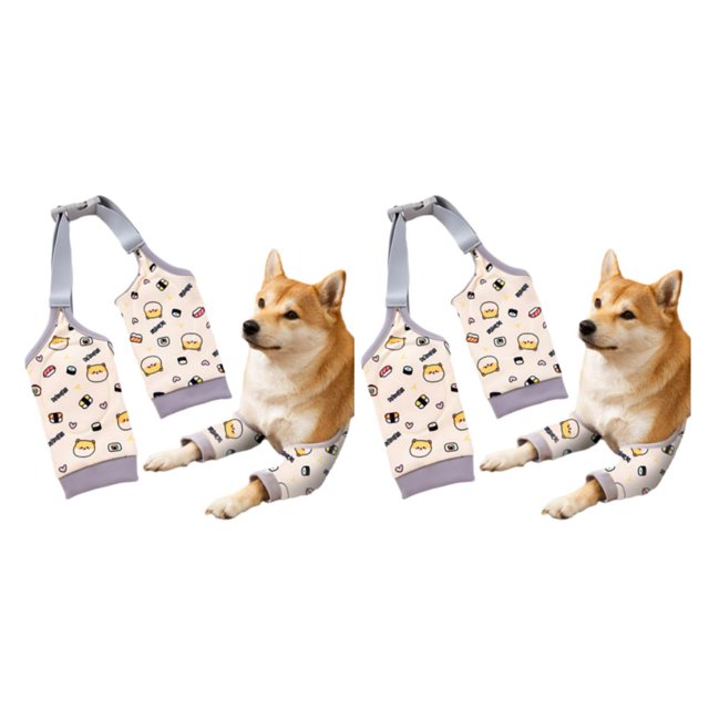 relayinert Dog Front Leg Joint Protector Sleeve Soft And Comfortable To Wearing Elbow Yellow-2XL 2Set