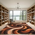 thumbnail image 2 of ODIKA 3'x5' Machine Washable Non-Slip Area Rug, Abstract Burnt Orange High Traffic Rug, Orange, 1158356, 2 of 7