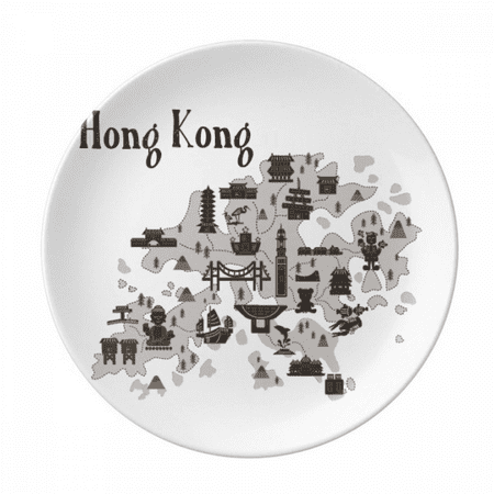 

Hong Kong China Style Visiting Plate Decorative Porcelain Salver Tableware Dinner Dish