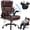 Brown, variant on 600lbs Big and Tall Office Chair, Executive Chair with Adjustable Lumbar Support,Executive Desk Chairs with Quiet Rubber Wheel and Extra Wide seat