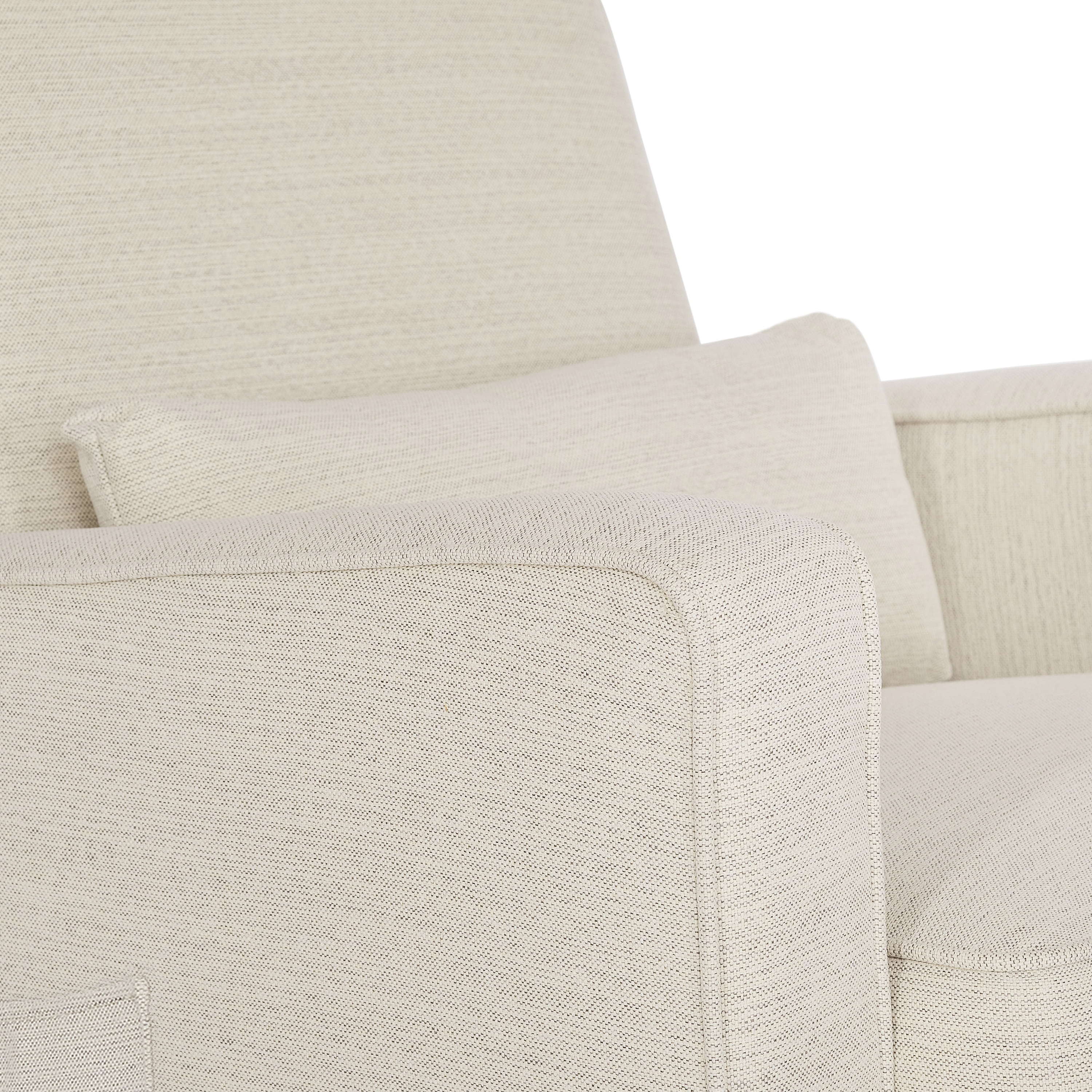 Evolur Holland Upholstered Swivel Glider | Rocker I Included Lumbar Pillow I Modern Design, Thunder