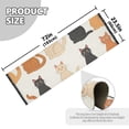 thumbnail image 3 of Sitting Cats Bedside Runner Rug 2'x 6' Non Slip Carpet Floor Mat Area Rug, 3 of 8