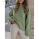 thumbnail image 4 of Suéter Informal de Punto Afelpado de Larga Extragrande para Mujer, Ropa de Otoño Verde L, 4 of 8