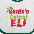 thumbnail image 4 of Inktastic Christmas Santa's Cutest Elf Boys or Girls Baby Bib, 4 of 4
